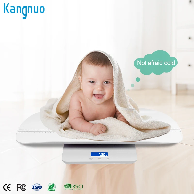 High Precision 100kg Foldable White Pet Measure Weight Blue Tooth Infant Electronic Weighing Digital Baby Scale