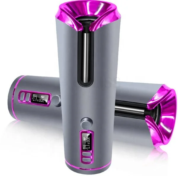 Перезаряжаемая Мини-Автоматическая Плойка для завивки волос, щипцы для завивки волос с ЖК-дисплеем, частная этикетка, oem приветствуется