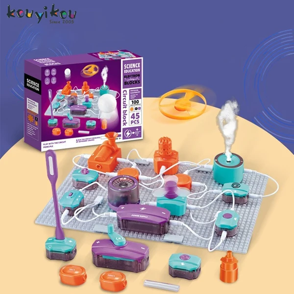 2024 Kids Educational Physics Diy Snapping Electronic Circuit Toy Children Stem Science Exploration Experiment Kits Toys