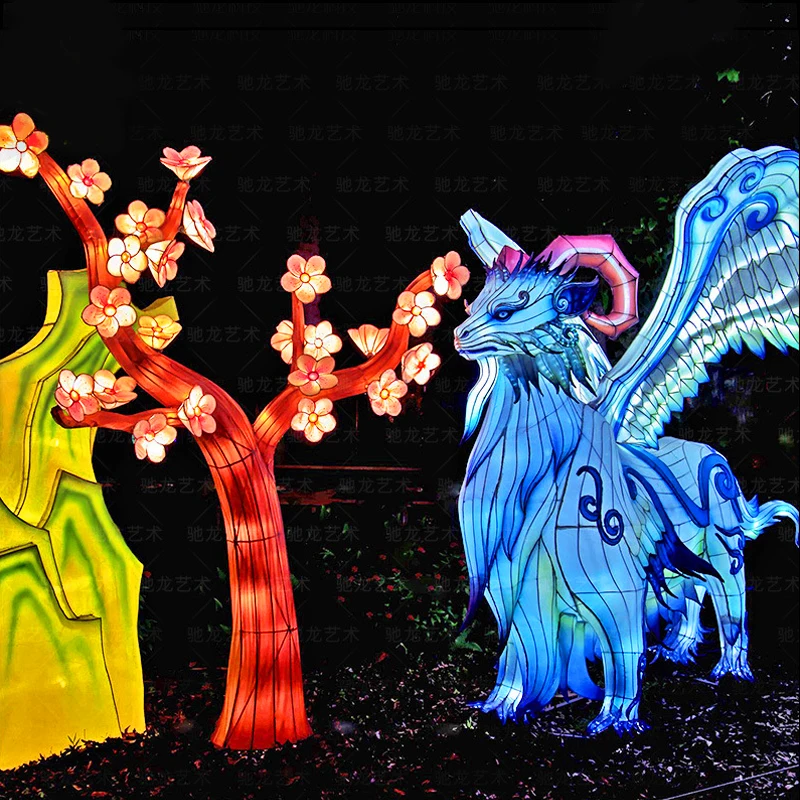 Halloween Decorative Lighting Art Animals Sculpture Outdoors Motif Lights Deer Festive Lantern New Year Christmas Waterproof