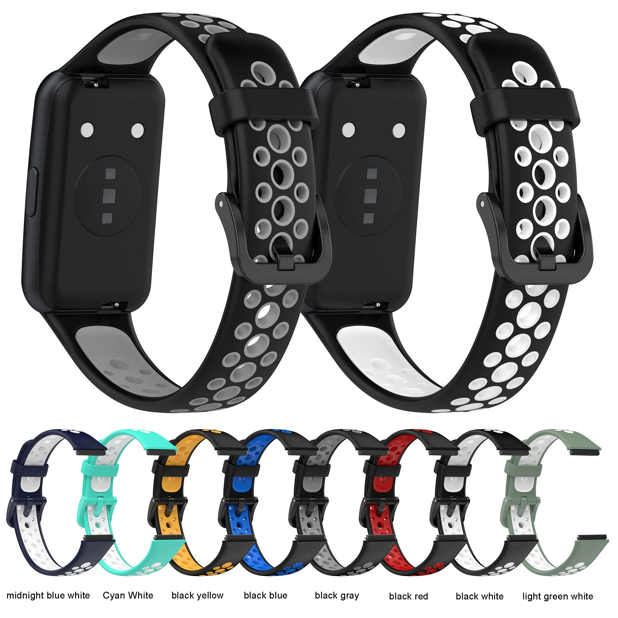 Заводская распродажа резиновый силиконовый ремешок для huawei band 7 сменный спортивный часов браслет