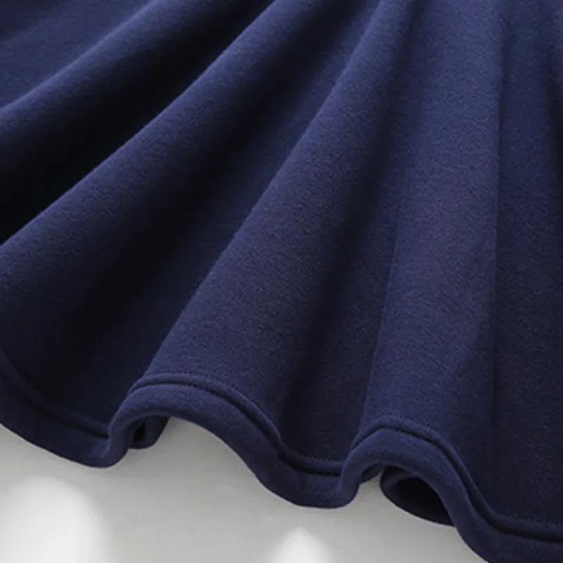 Autumn New Girls School Clothing Dress Baby Casual Dress Kids  Blue White Patchwork Clothes Children Long Sleeve lace Dress