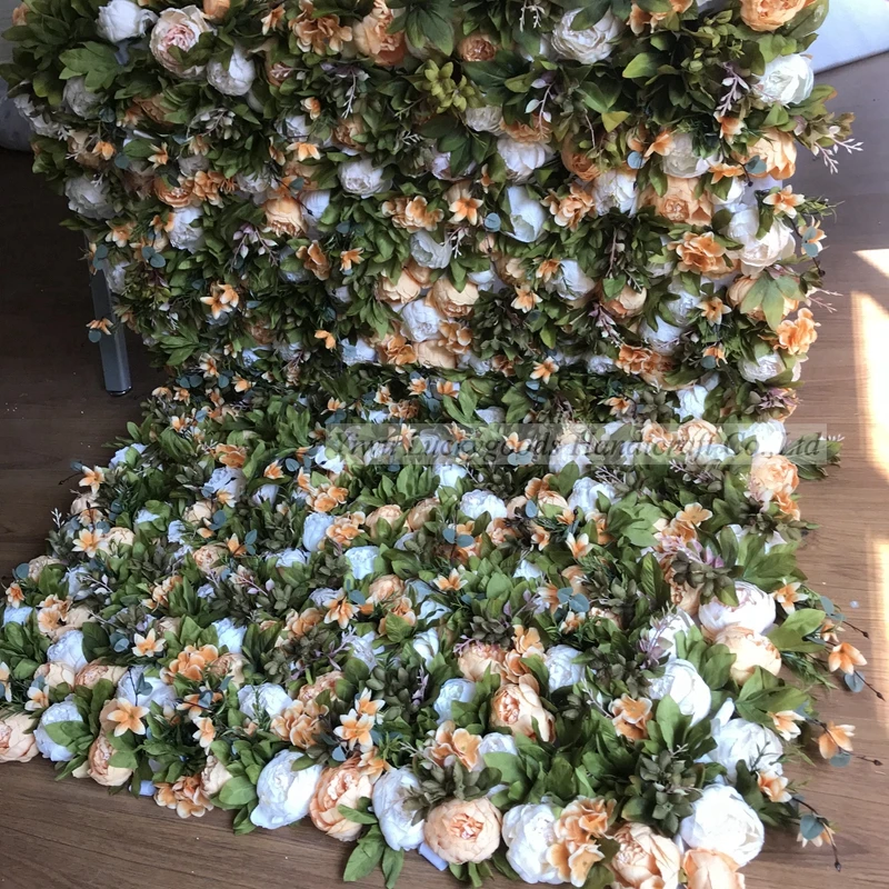 
LFB1421 greenery roll up flower wall fro wedding decorations 
