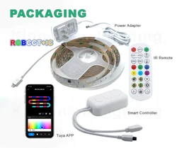 LED Strip Light RGBIC WS2811 72 Pixel Tuya Smart Wifi Bluetooth TV Google Alexa Voice Control Music Sync Flexible RGBWW 24V