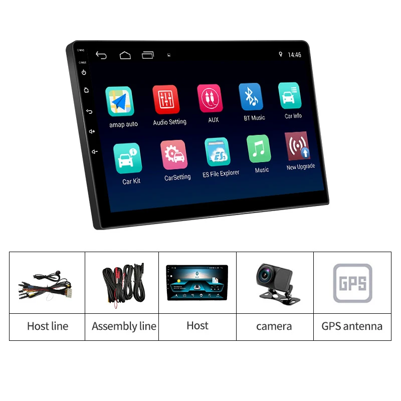 Universal 1 Din 2 Din 7' 8' 9' 10' IPS Touch Screen GPS Wifi Rear Camera Car DVD Radio Android 10 MP5 Player