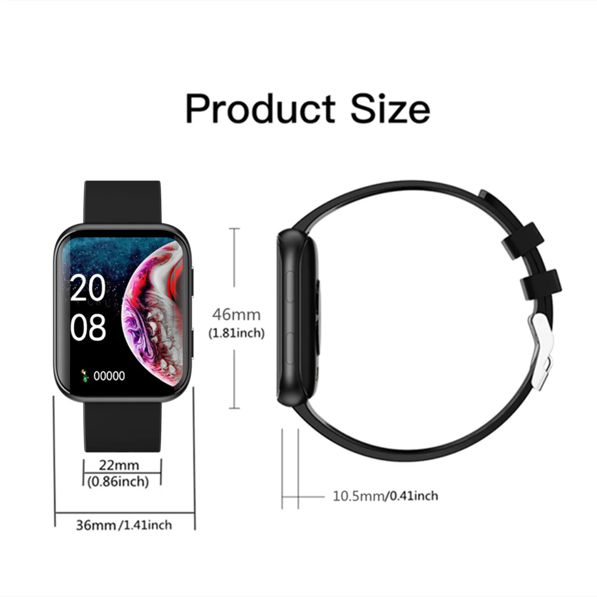 Black Smart Bracelet 3D Curved Screen Health reloj smart watch ultra fitness womens smart watches for women 2024