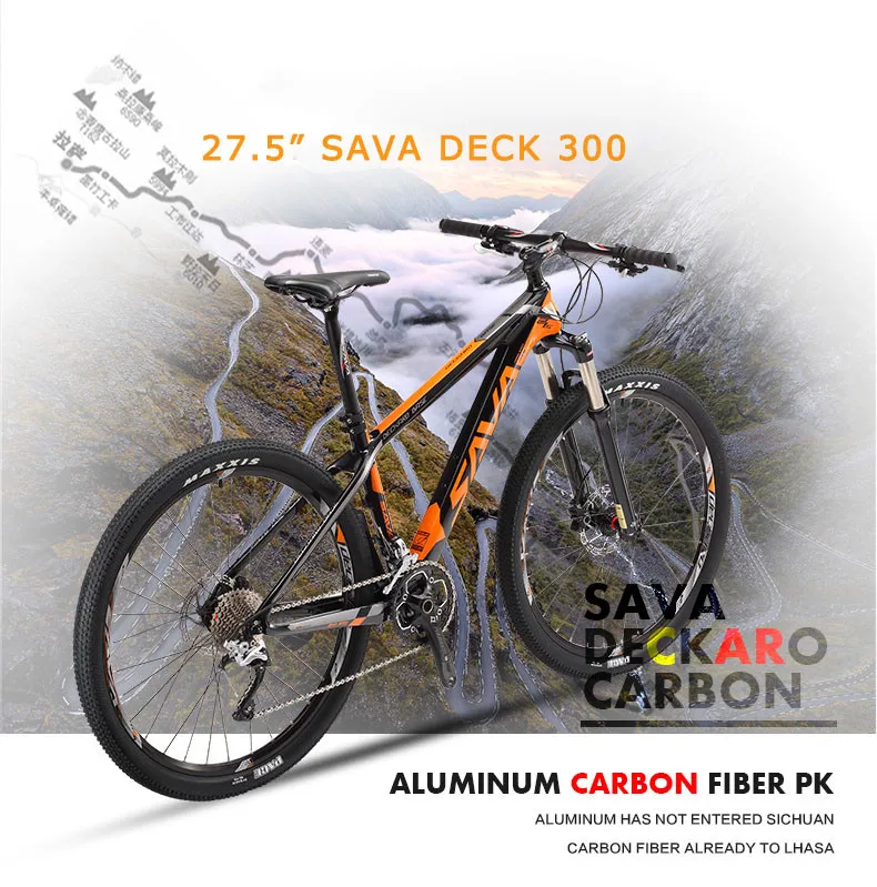 
SAVA 27.5 DECK 300 Made in China Hummer Mountain Bike Price M610 Derailleur Double Disc Brake 30 Speed 