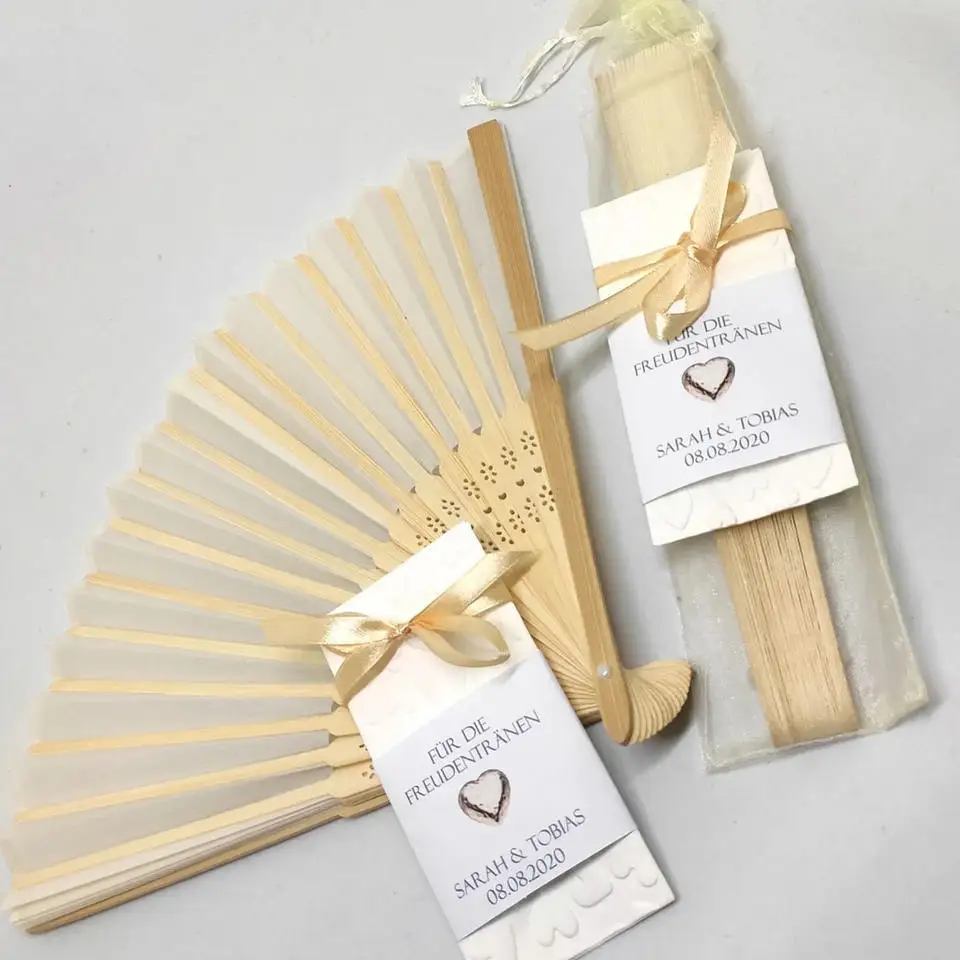 Nicro Return Gift Kit Party Decoration Dance Performance Napkin Foldable Hand Fan White European Style Retro Lace Bridal Shower