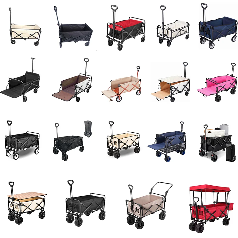 Most popular in Folding Wagon Outdoor Garden Beach Trolley Camping Cart Wagon Portable Shopping tour hand luggage Cart Trolleys