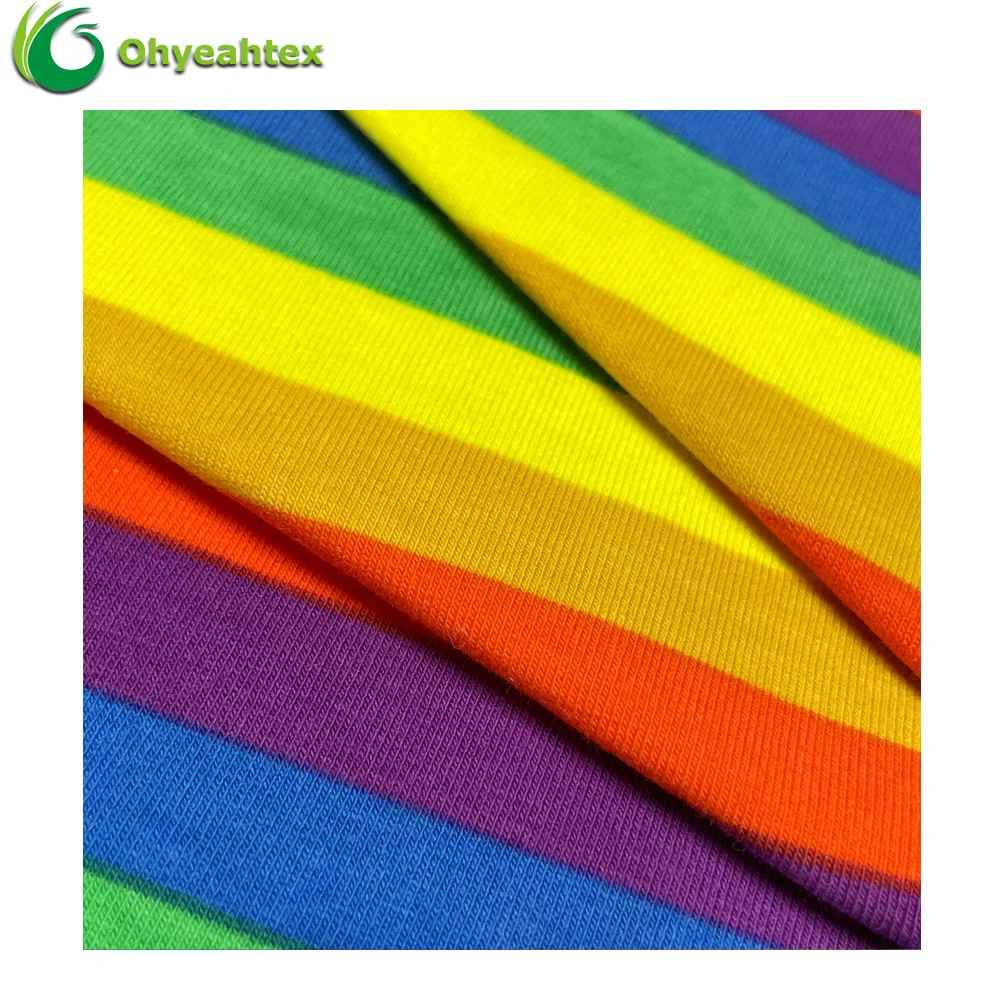 Hot Sale Custom Pattern Knitted Plain Jersey Cotton Spandex Printed Fabrics For Shirt