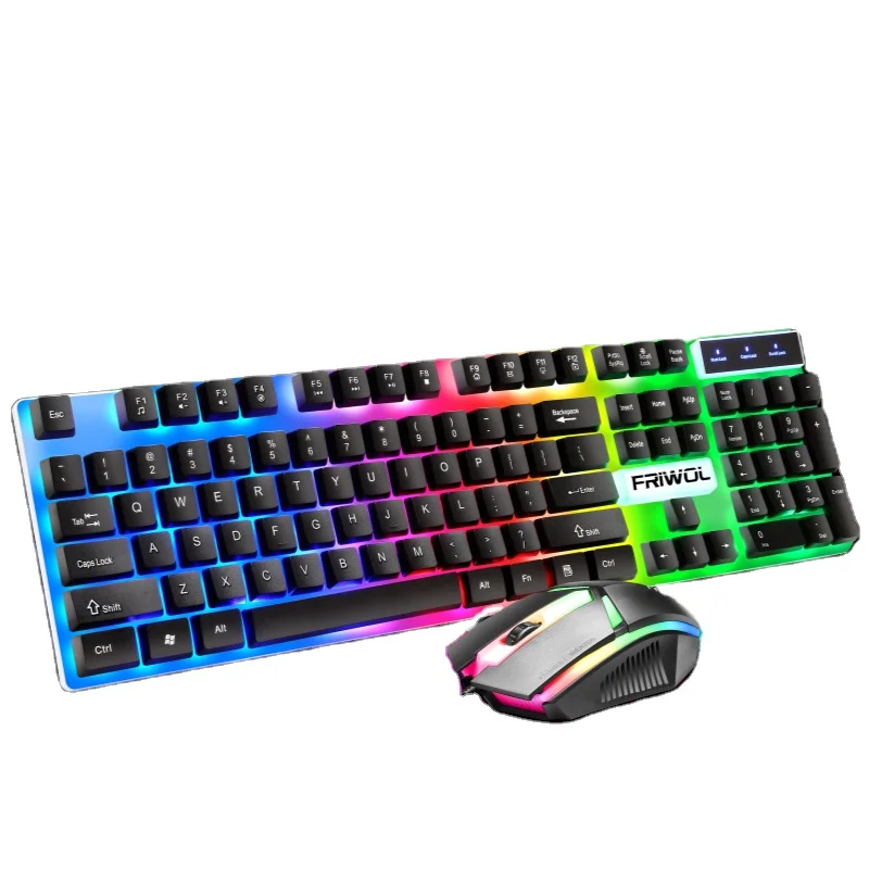 Amazon hot selling LED wired 104 key gaming keyboard can customize global language game mechanical keyboard
