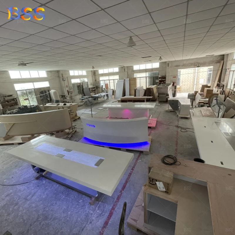 Австралийский индивидуальный дизайн красивый высококачественный офисный Желтый стол Corian маленького размера 8 футов