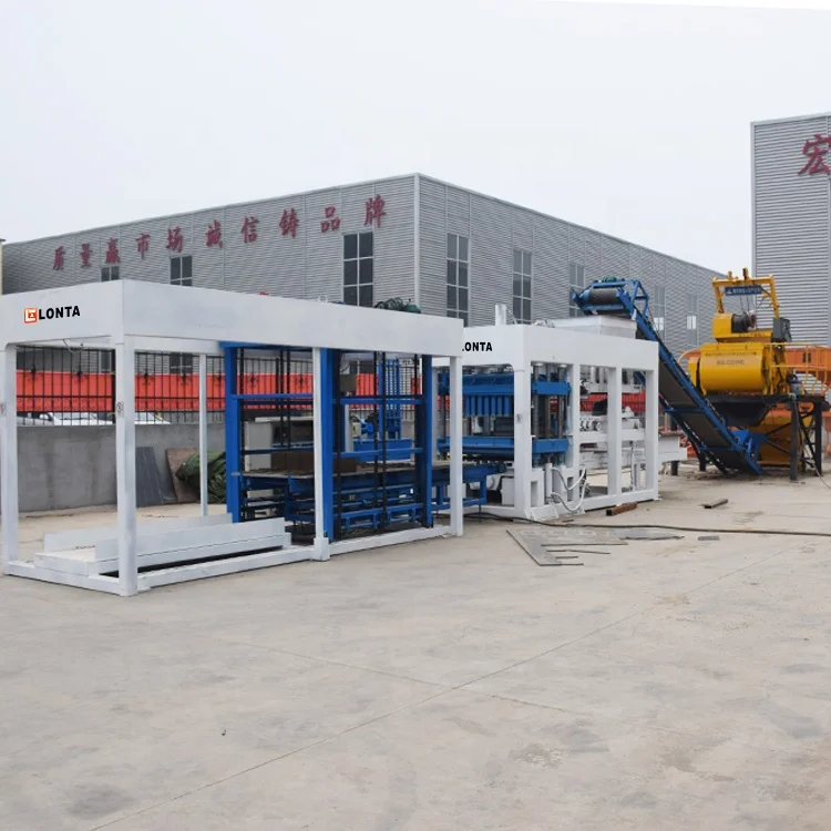 LONTA QT8-15 full automatic hydraulic interlock hollow solid fly ash cement concrete brick block making machine brique
