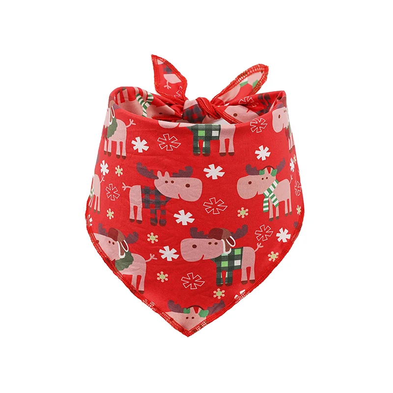 Fashion Design Christmas Dog Bandana Custom Multicolor Design Pet Neck Scarf