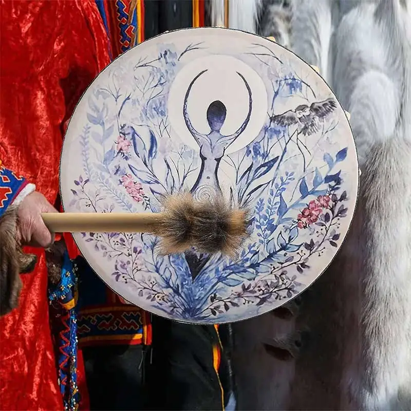 Handmade Shaman Drum for All Ages Musical Percussion Instrument for Gift