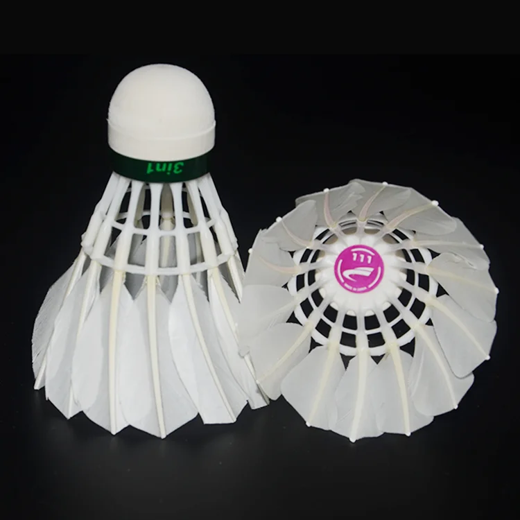 3in1 Original Factory Wholesale Shuttles EVA Cork Goose Feather Cheap Shuttlecock for Badminton Sports Training