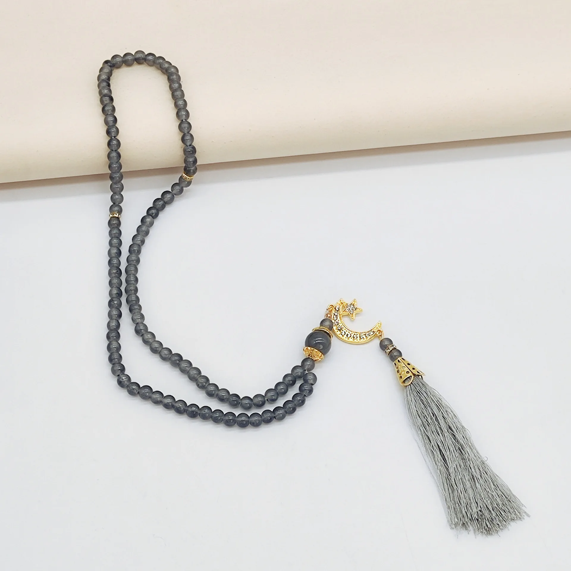 99pcs 6mm Paint glass Beads exquisite Islamic  Muslim Pendant Religious Arabic tasbih tassels bracelet