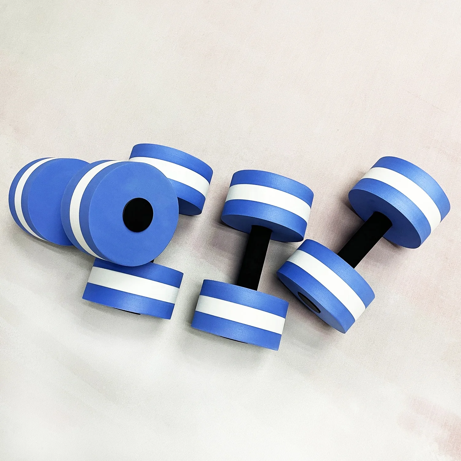 HUNLON Water Aerobics Swimming Pool Fitness Exercise EVA Foam Aquatic Barbell Hand Bars