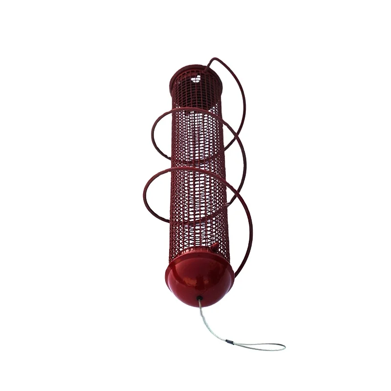 Metal Hummingbird Feeder for Outside with Unique Feeding Ports Squirrel Proof Design Hanging Tube Bird Feeders