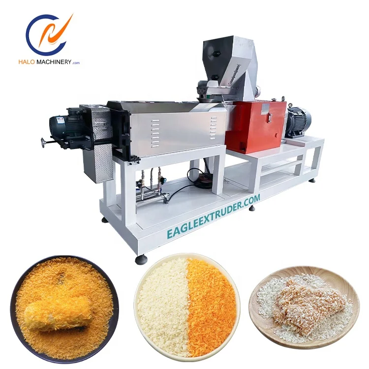 Popular Jinan Halo Panko Food Breadcrumbs Machine Extruding Type Bread Crumbs Machine With Good Product Quality