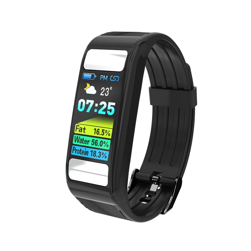 
Electric gadgets T9 bodyfat ECG smart fitness watch band continuous heart rate activity track smart bracelet new arrival product 