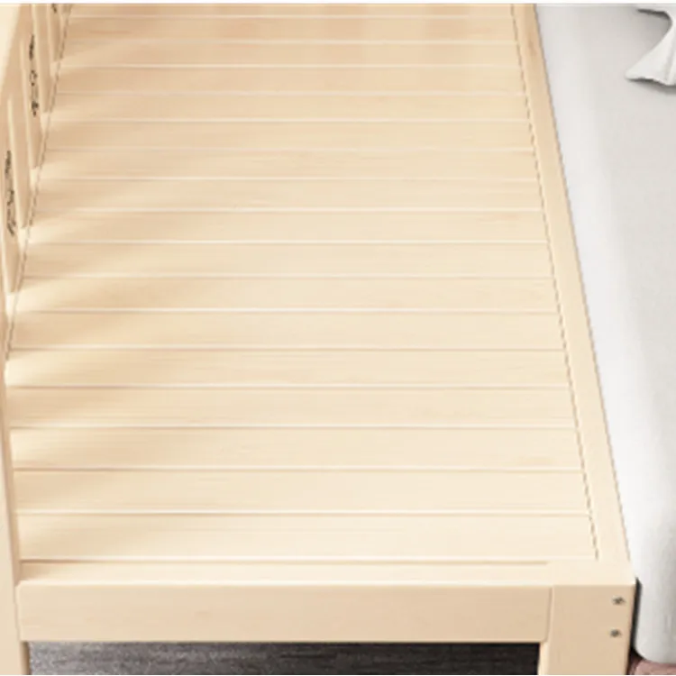Luxury Solid Wood Baby Room Furniture Wooden Baby Beds 2 in 1 Solid Pine Wood Baby Bed with Detachable Guardrails