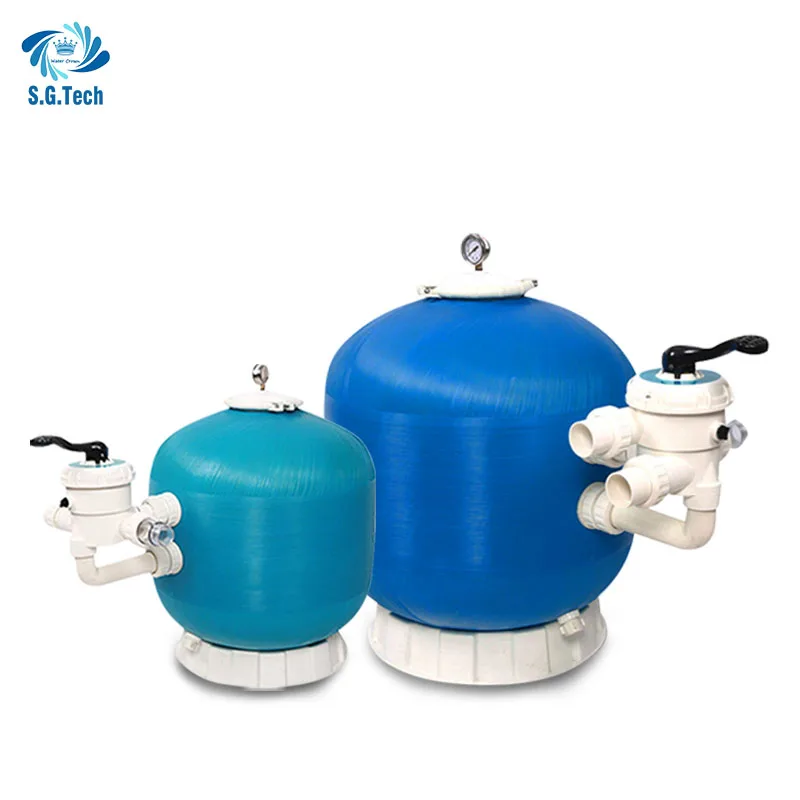Water Crown High Quality Top/Side Mounted Sand Filter Tank High Quality Swimming Pool Filters