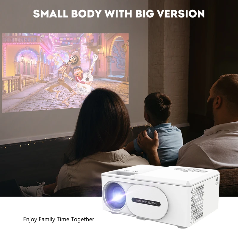 Мини-проектор XIDU 6000 люмен HD LED LCD видеопроектор смартфон портативный маленький карманный проектор 1080p