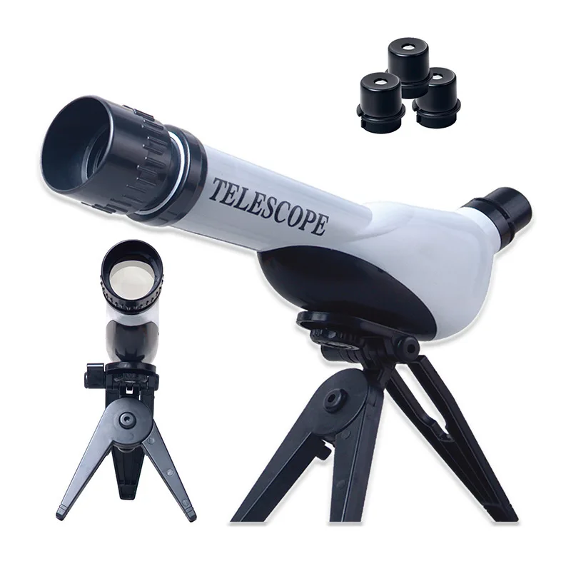 DC Hot Selling 2022 Child Astronomy Telescope Toy Telescope For Kids W/3pcs Lenses