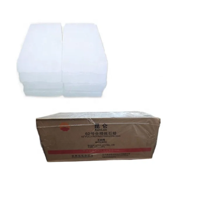 High quality paraffin wax for candle making Fully refined 60/62 kunlun brand 25kgs/ctn