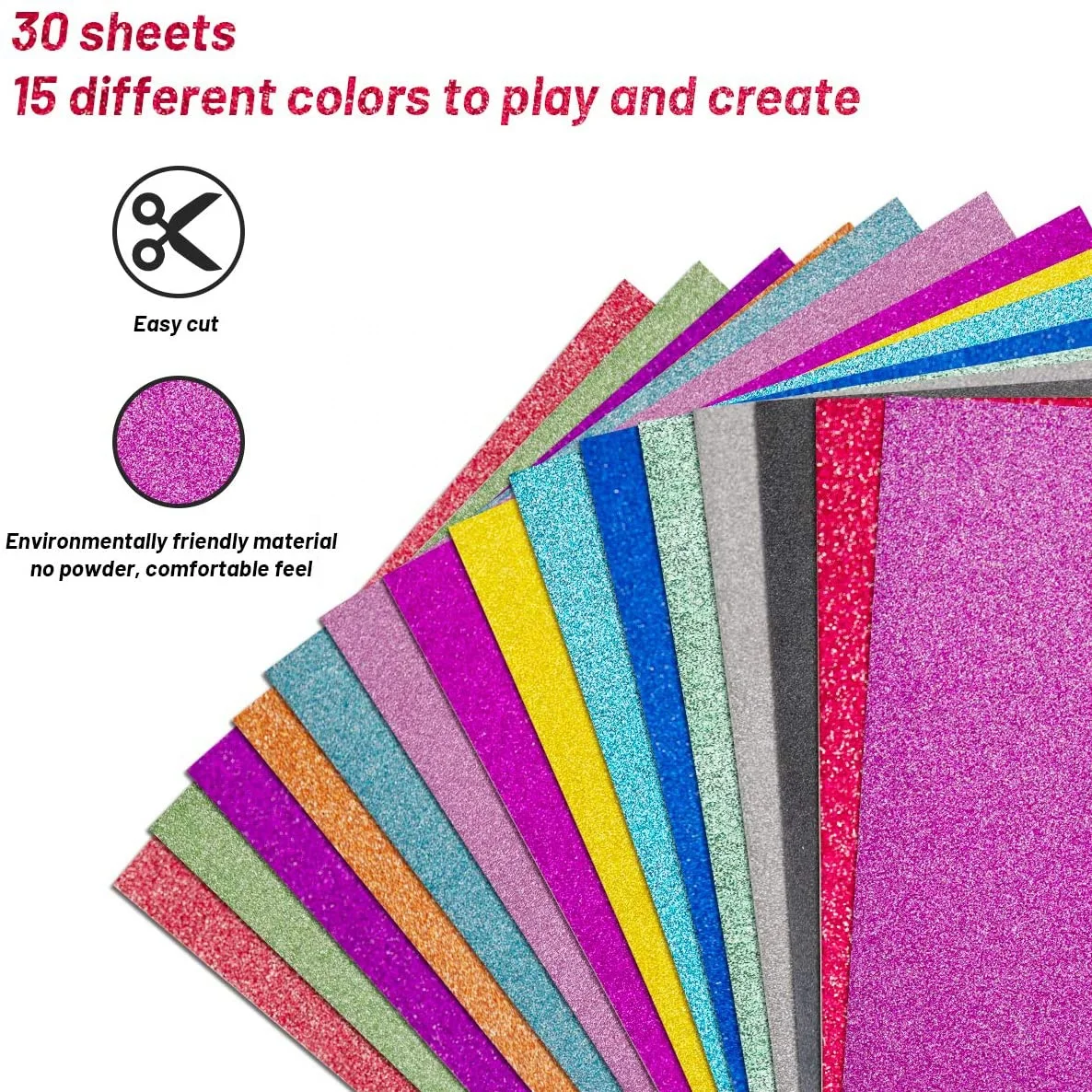 
20240-5-20240-12 A4 250g 5 sheets normal color Glitter card Glitter paper cardstock 