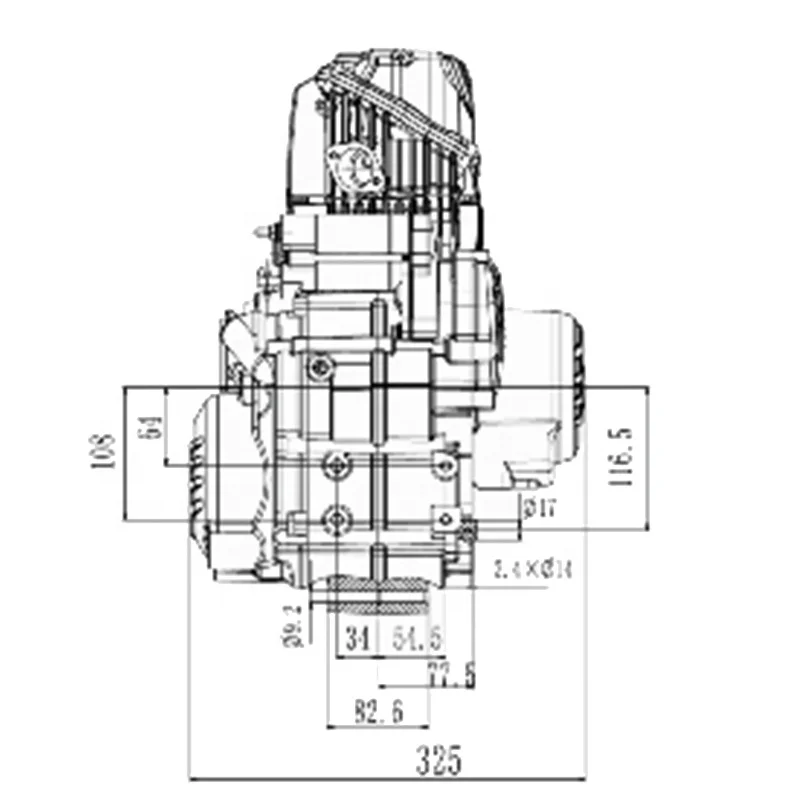 CQJB W150 W190 двигатель питбайк