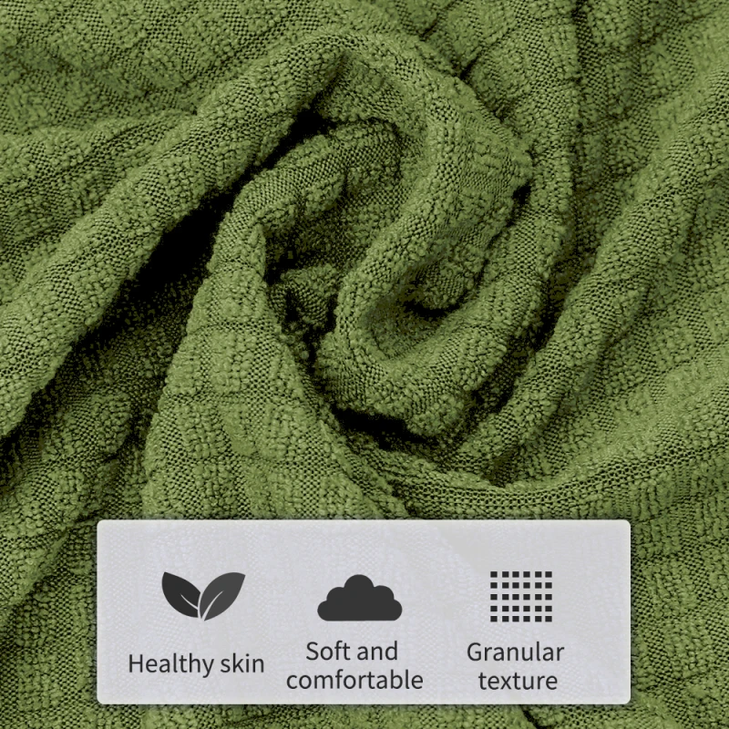 Subrtex Stretch Armchair Sofa Slipcover 2 Piece Sofa Cover 1 Seater Soft Couch Slipcover Washable Furniture Covers