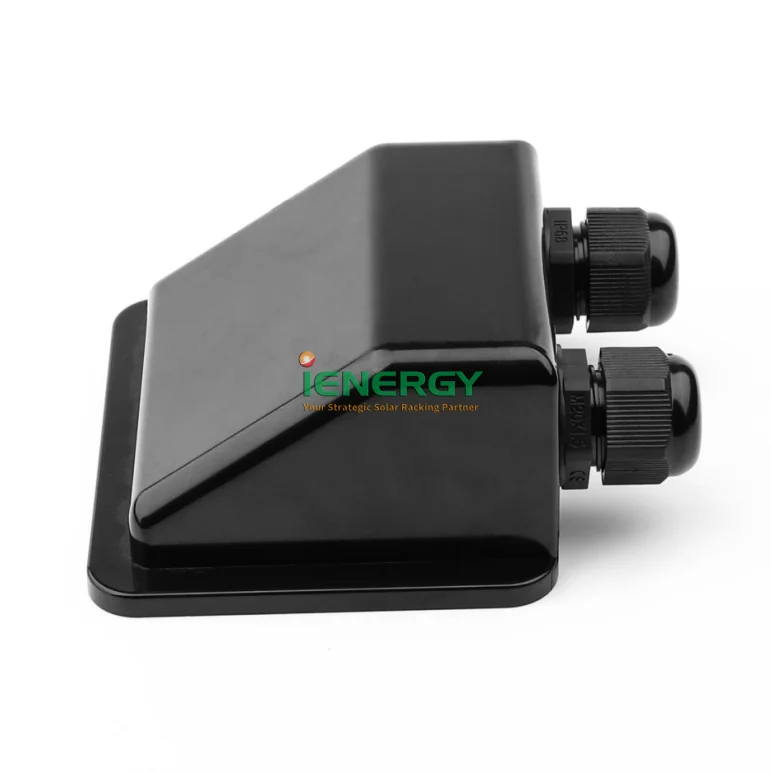 In stock Roof feedthrough ABS Solar double cable entry box weatherproof UV resistance for solar project on Rv, boat, motorhome
