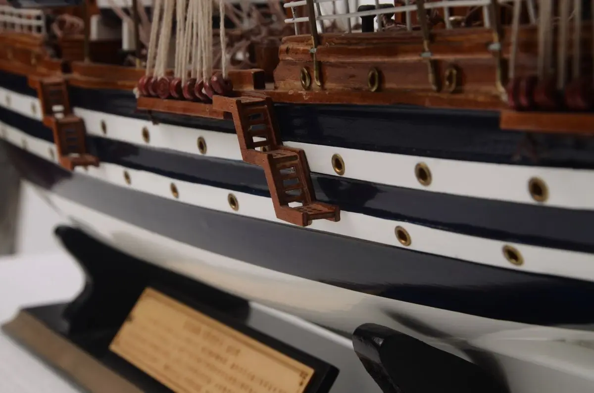 Hand-made ship model large size with glass dust cover 140CM European style decoration Z20140