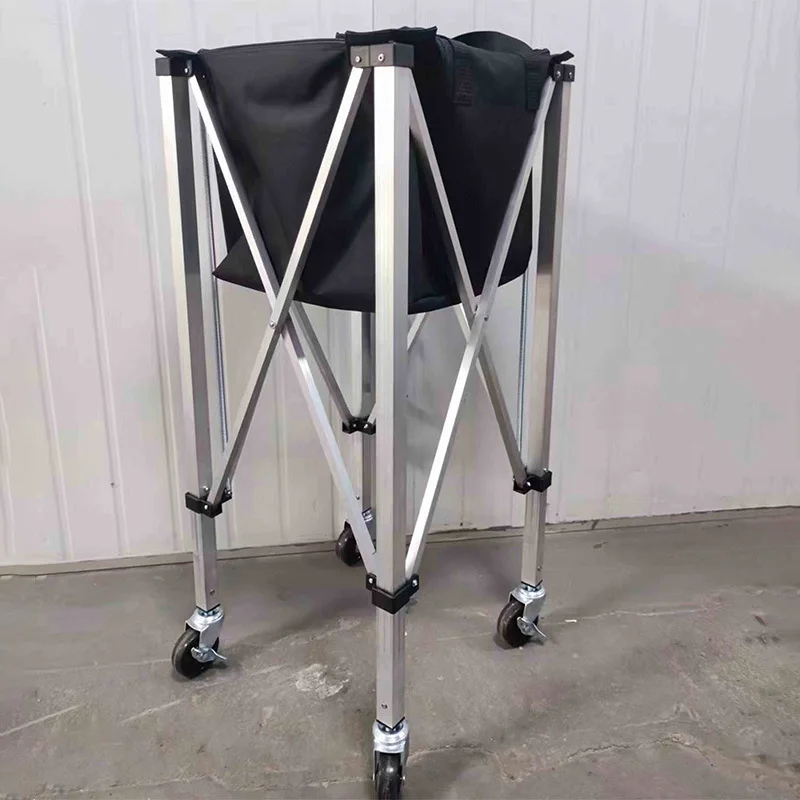 pick up basket tennis ball cart with Wheels foldable tennis ball hopper wholesale