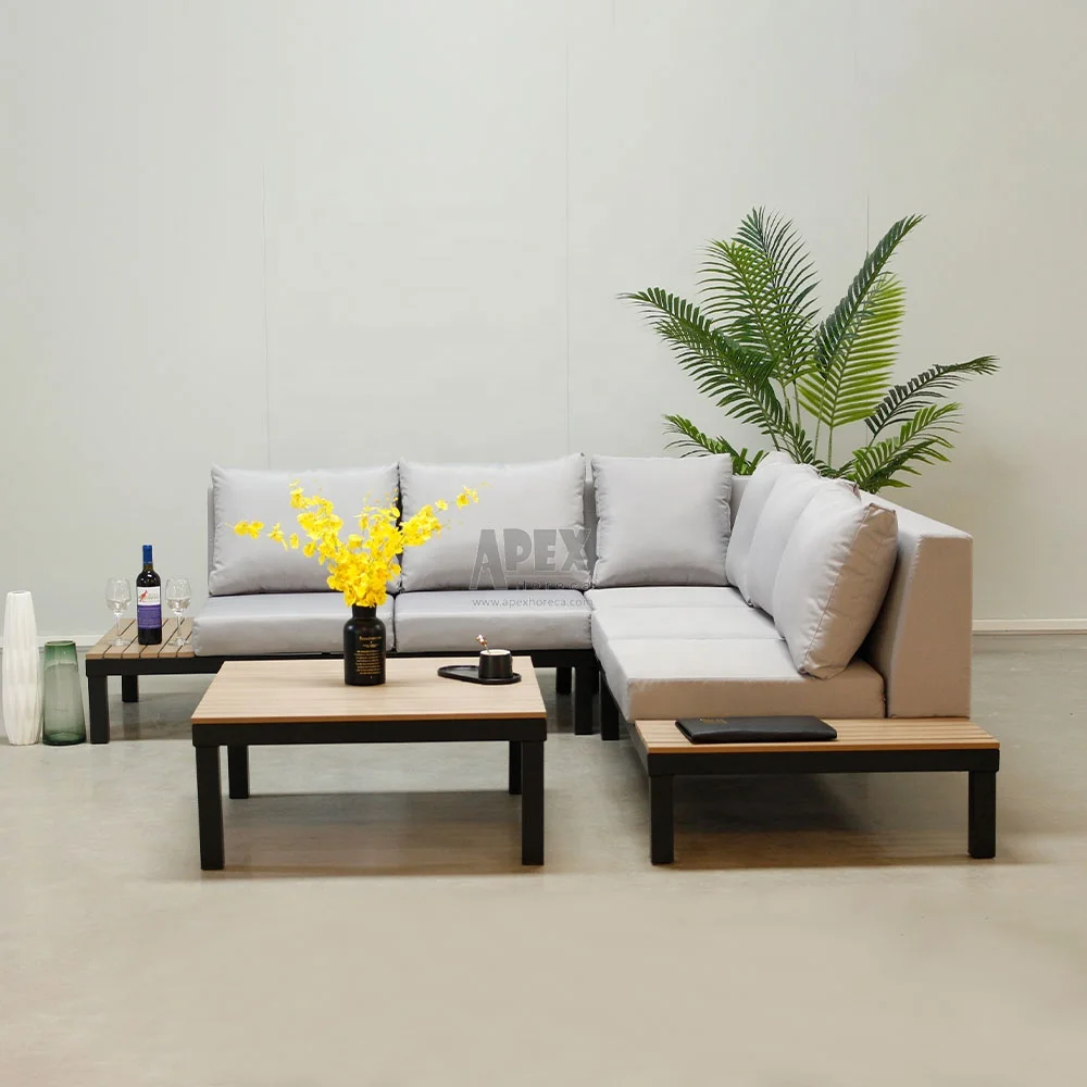 China manufacturer italian design rustic wooden hotel rope luxury outdoor furniture sofa