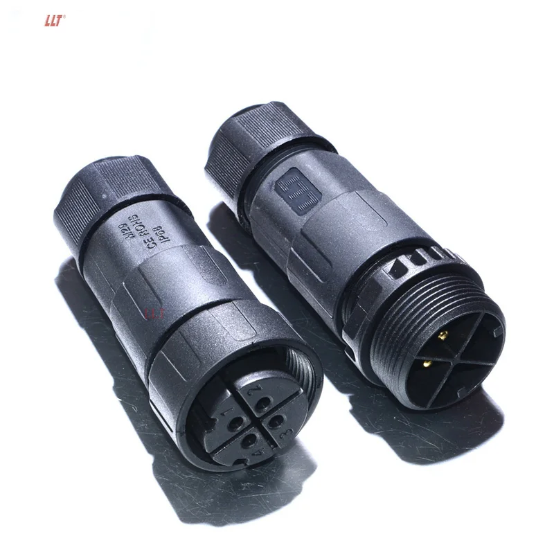 power cable 4pin connector M29 IP68 led cable electrical 2+2 2 3 4 5 6 8 12 18 20 24 36pin waterproof connector