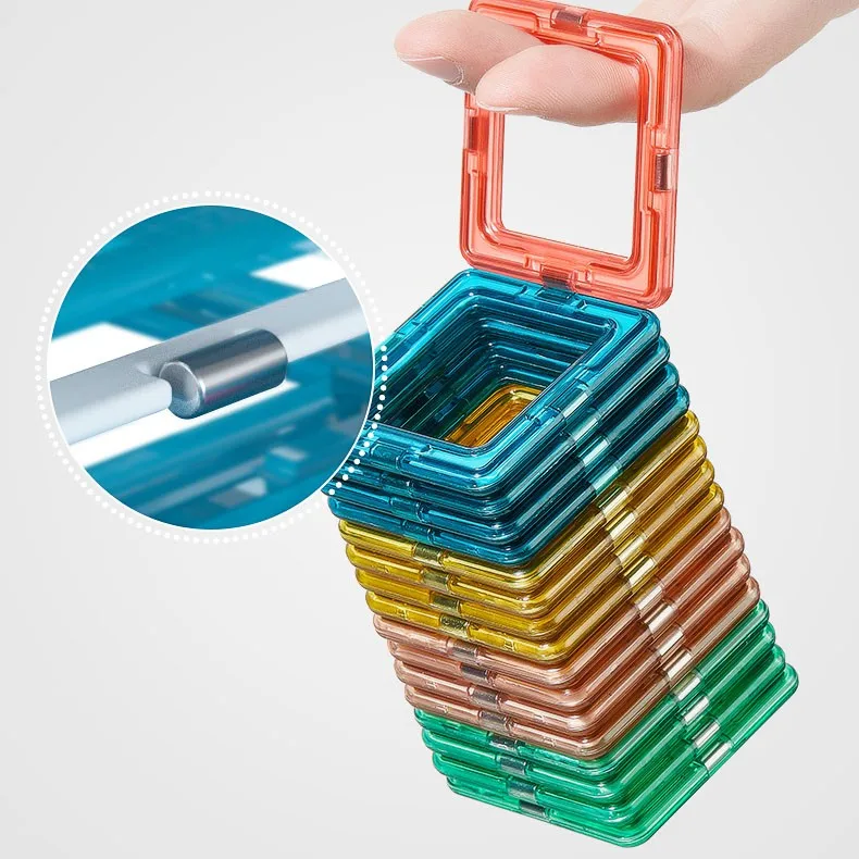 Kids magnetic tiles children building blocks 80 pcs set educational DIY construction toys