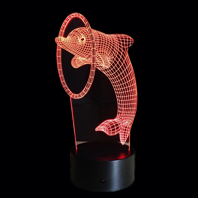 Портативная меняющая цвет футбольная гитара 3D Ночная лампа Единорог для домашнего использования