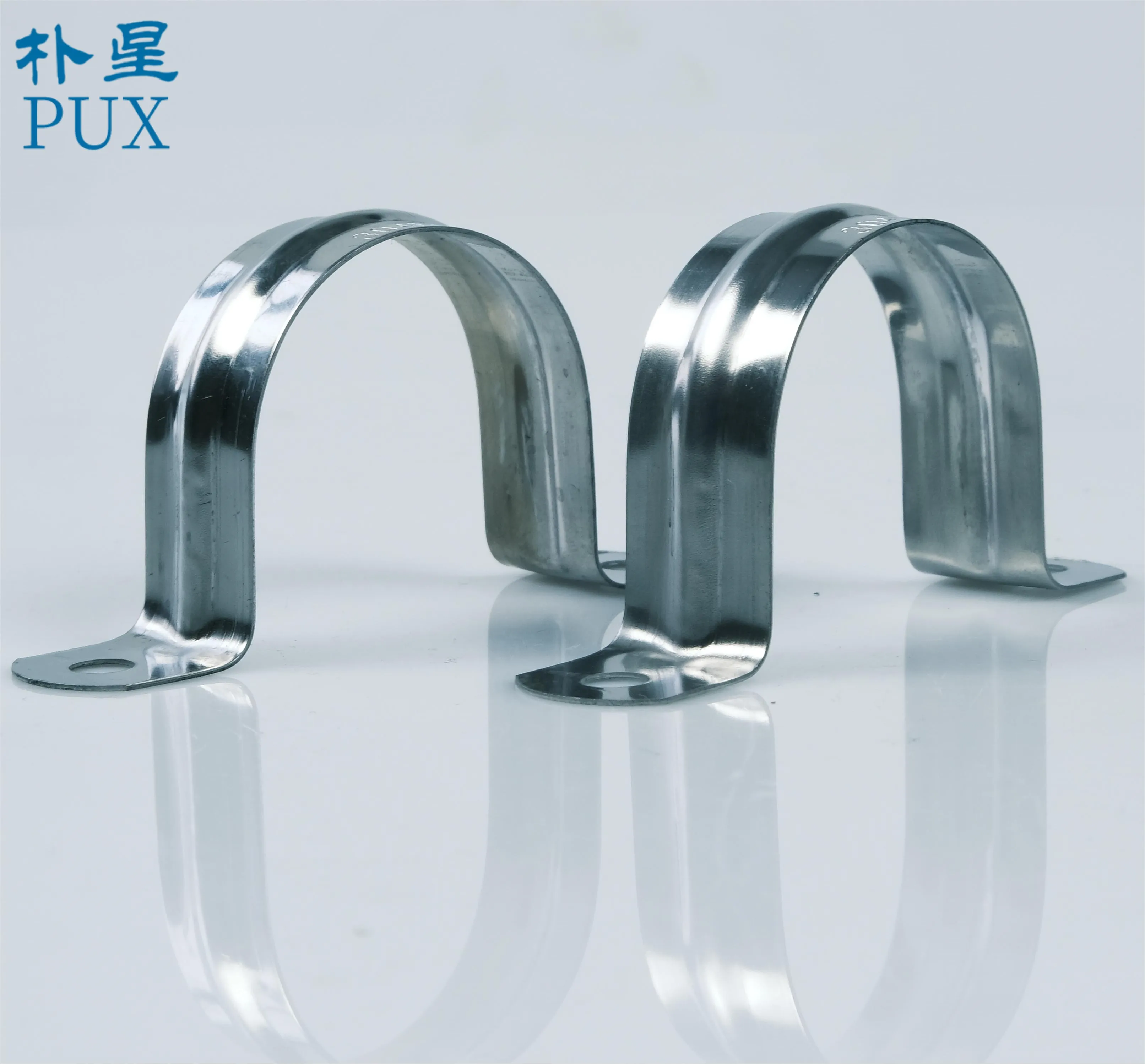 SS 201 304  bandwidth15mm thickness 0.5mm CPVC clamps for water lines Omega type saddle clamps M15 M20 M25 M30 for  pipe fitting