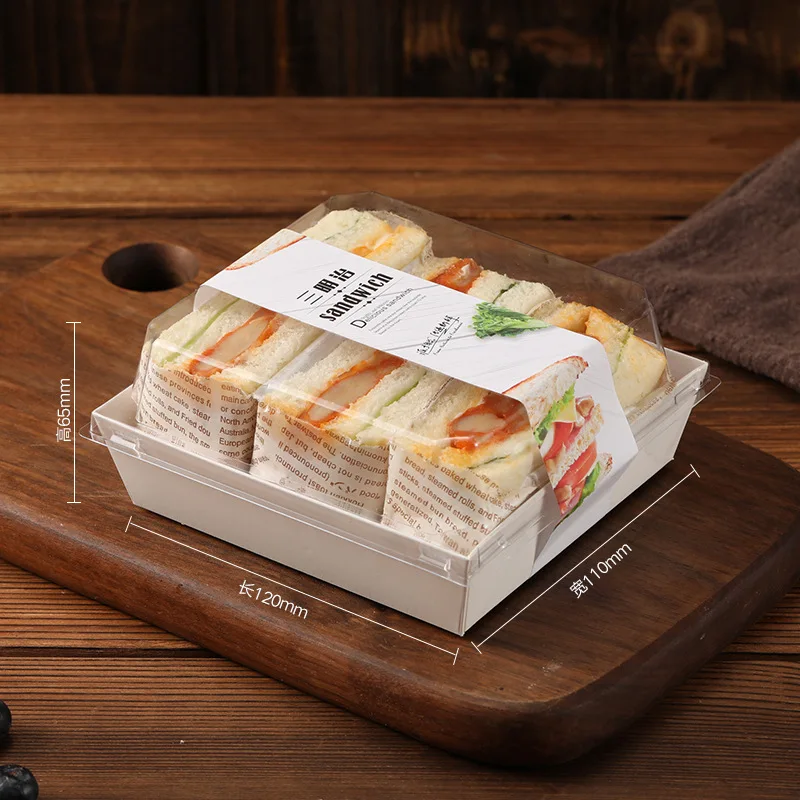 Biodegradable disposable wooden take out food packaging grazing box bakery sushi lunch meal fast dessert food box