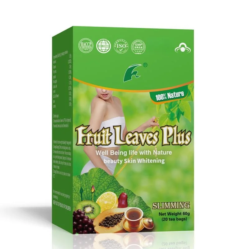 Fruit LeavesTea plus Natural organic burn fat detox slim tea for beauty  Flat Best slim tummy tea bag