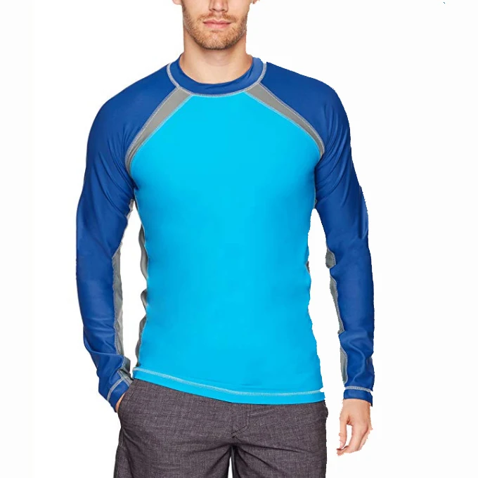 Factory Wholesale Price Custom Design Long Sleeve Men UPF 50+ Top Shirt Sublimated Printed Rash Guard Quick Dry