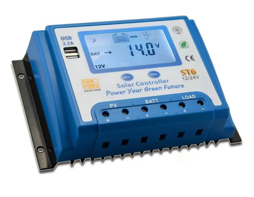 Контроллер регулятора батареи 10A 20A 30A 40A 50A 60A PWM контроллер солнечного заряда