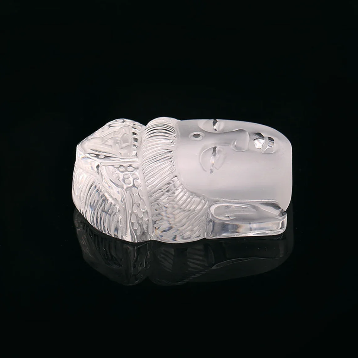 White Quartz Buddha Statue, Drilled Crystal Buddha Pendant for Necklace,Crystal Pendant,Gemstone Jewelry,Carved Pendant for  Men