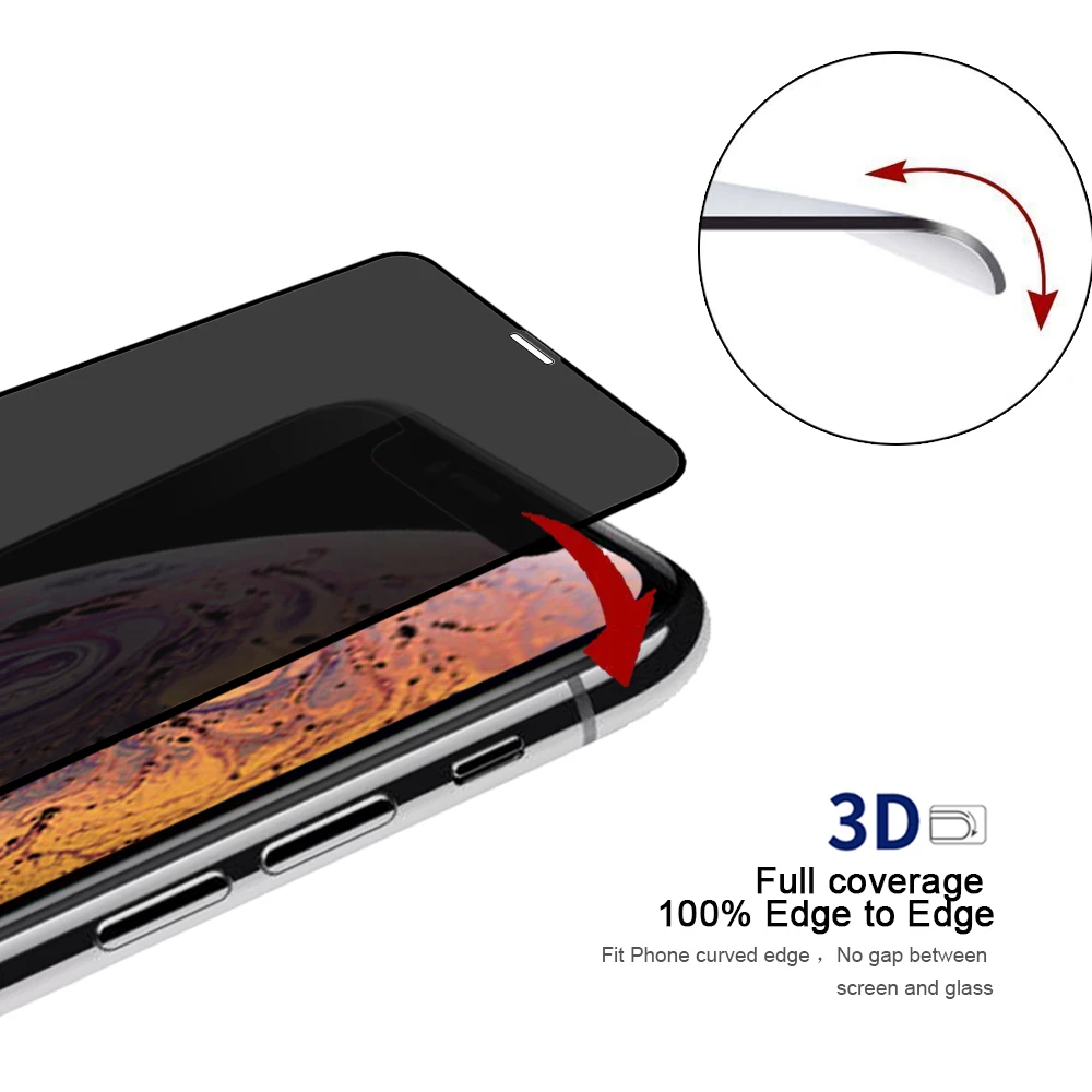 privacy tempered glass screen protector for iphone 11 12 pro Max