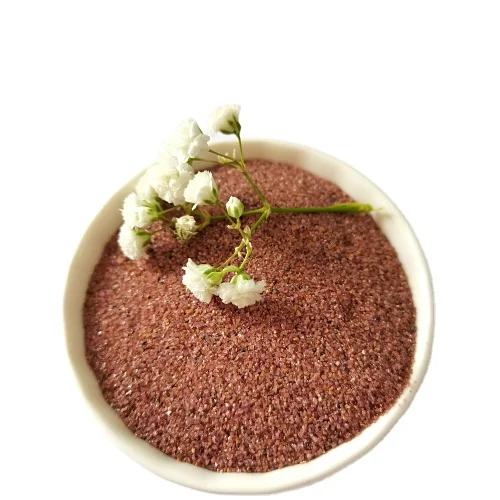 Лидер продаж, розовый речной гранат, пескоструйная Сеть 20/40, 30/60