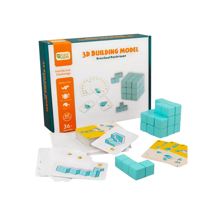 
Wholesale New Designs Building Blocks Wooden Puzzle Educational Game Toys Diy 3d Jigsaw Puzzle For Child 