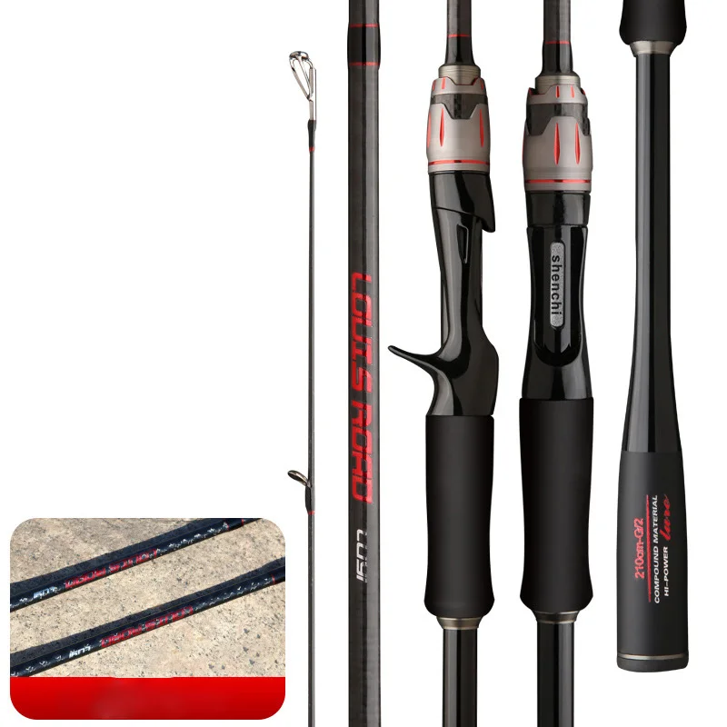 Jetshark 1.8m-2.4m Ultra Light Bass Sea Fishing Saltwater Carbon Fiber Travel Spining/Baitcasting Casting Fishing Rod